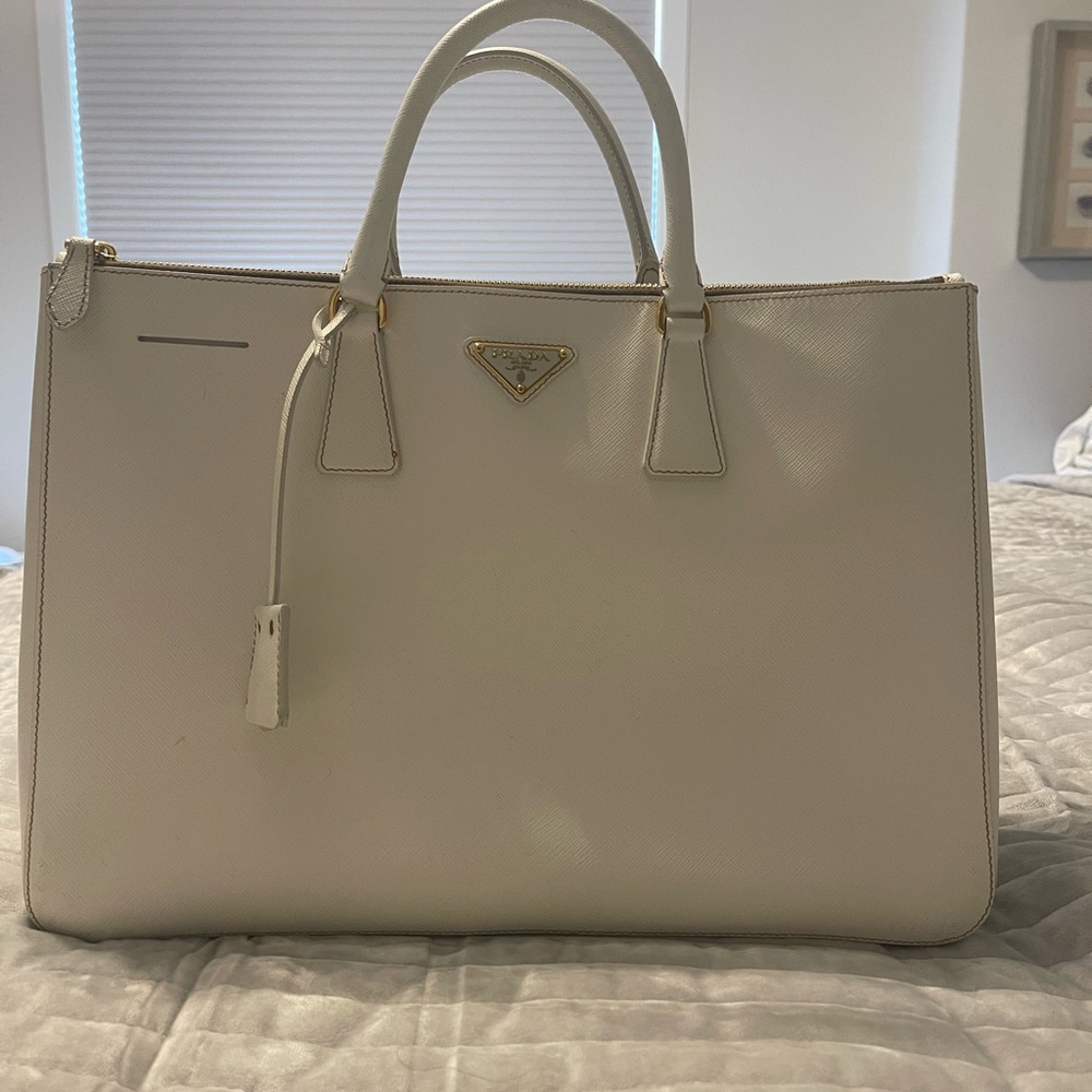 Prada white Leather Satchel